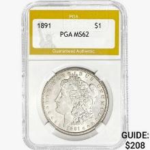 1891 Morgan Silver Dollar PGA MS62