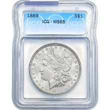 1889 Morgan Silver Dollar ICG MS65