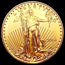 2014 US 1/10oz Gold $5 Eagle SUPERB GEM BU