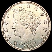 1907 Liberty Victory Nickel GEM BU