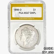 1898-O Morgan Silver Dollar PGA MS67 DMPL
