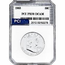 1963 Franklin Half Dollar PCI PR70 DCAM