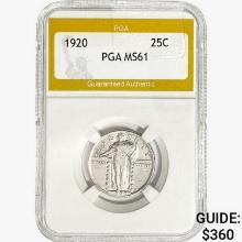 1920 Standing Liberty Quarter PGA MS61