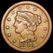 1848 Braided Hair Large Cent LIGHTLY CIRCULATED