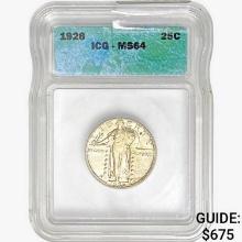 1926 Standing Liberty Quarter ICG MS64