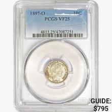 1897-O Barber Dime PCGS VF25