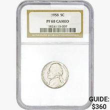 1958 Jefferson Nickel NGC PF68 Cameo