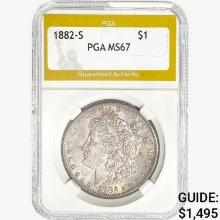 1882-S Morgan Silver Dollar PGA MS67