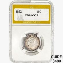 1892 Barber Quarter PGA MS63