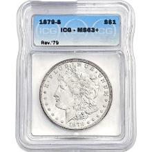 1879-S Morgan Silver Dollar ICG MS63+ Rev'79