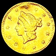 1852 Round California Gold Half Dollar CLOSELY UNC