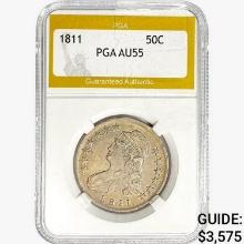 1811 Capped Bust Half Dollar PGA AU55