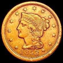 1853 Braided Hair Large Cent CLOSELY UNCIRCULATED