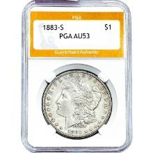 1883-S Morgan Silver Dollar PGA AU53