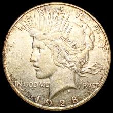 1928-S Silver Peace Dollar CHOICE AU