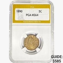 1890 Liberty Victory Nickel PGA MS64