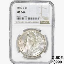 1880-S Morgan Silver Dollar NGC MS66+