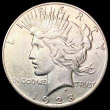 1928-S Silver Peace Dollar CLOSELY UNCIRCULATED