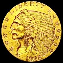 1928 $2.50 Gold Quarter Eagle CLOSELY UNCIRCULATED