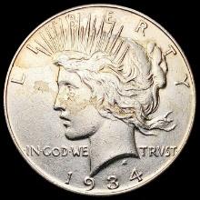 1934 Silver Peace Dollar CLOSELY UNCIRCULATED