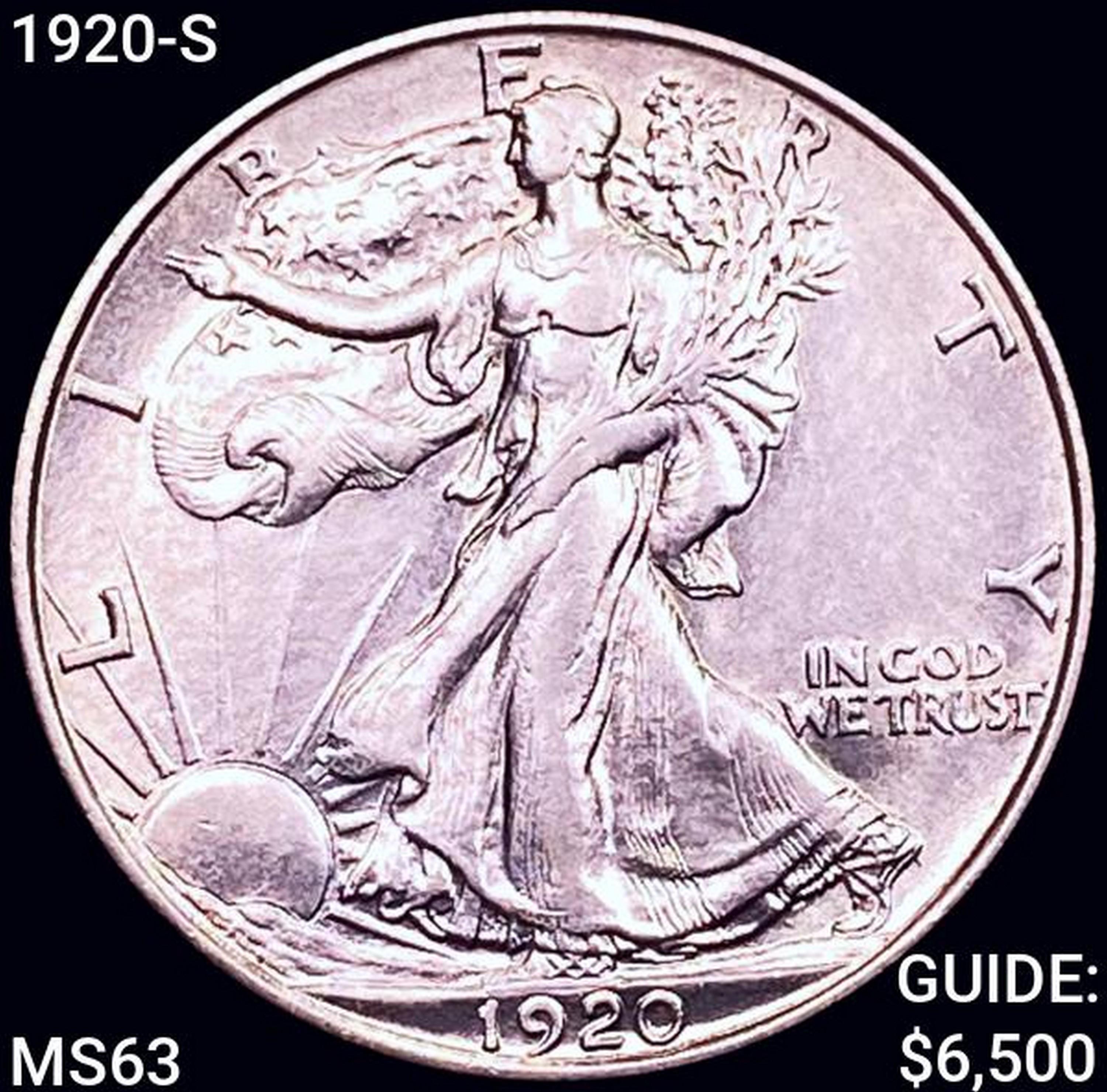 1920-S Walking Liberty Half Dollar CHOICE BU