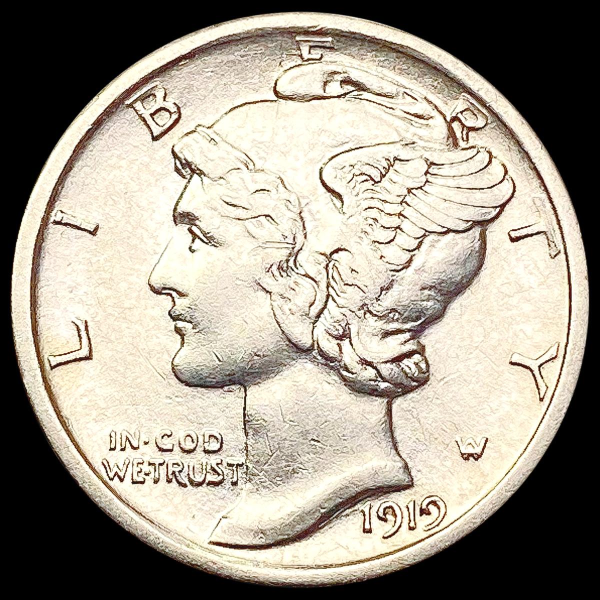 1919-D Mercury Dime CLOSELY UNCIRCULATED