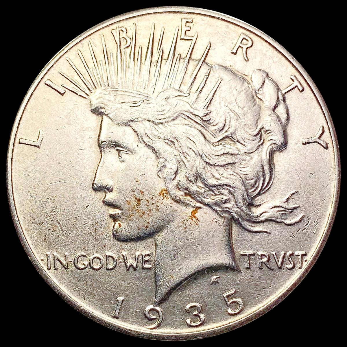 1935 Silver Peace Dollar CLOSELY UNCIRCULATED