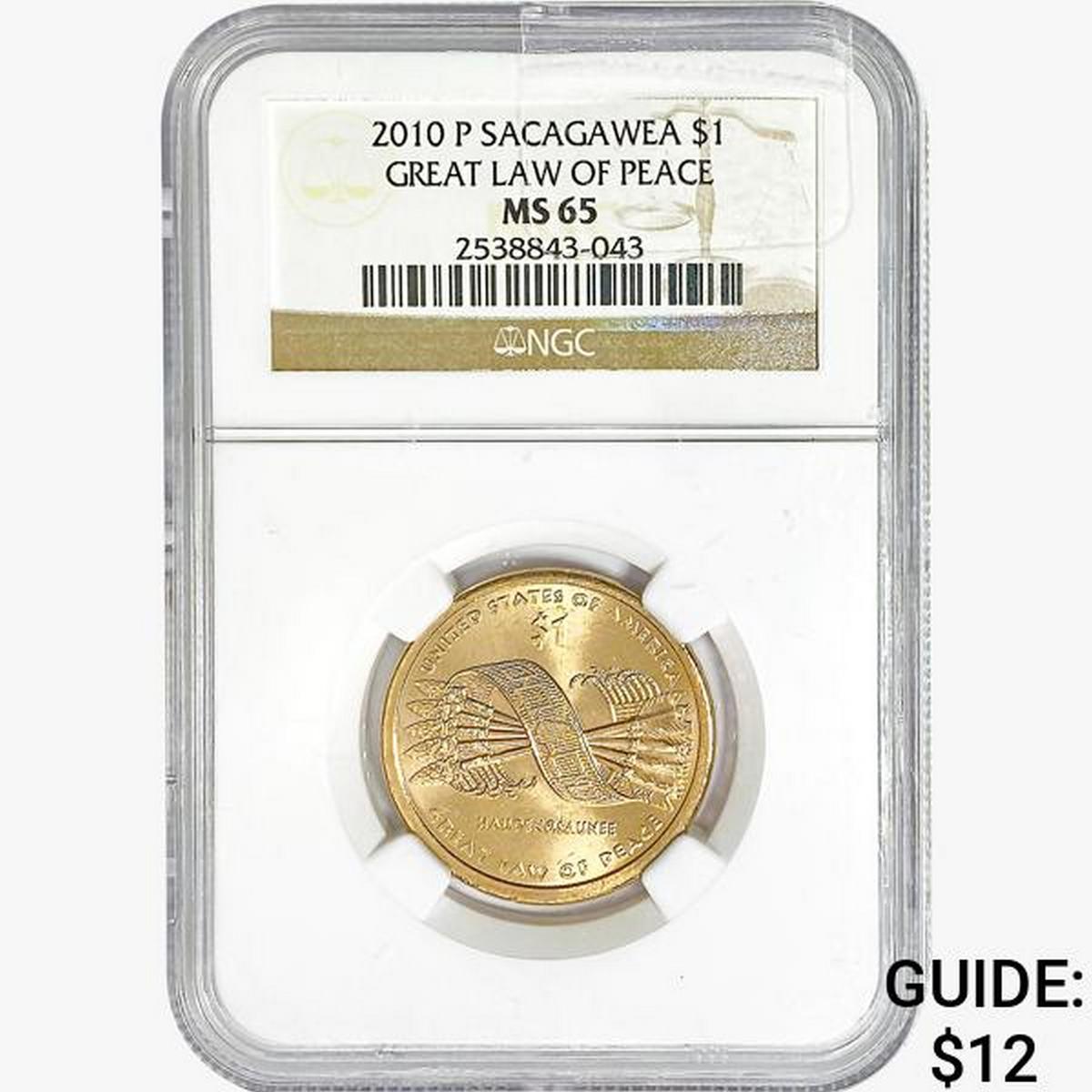 2010-P Sacagawea $1 NGC MS65 Great Law of Peace