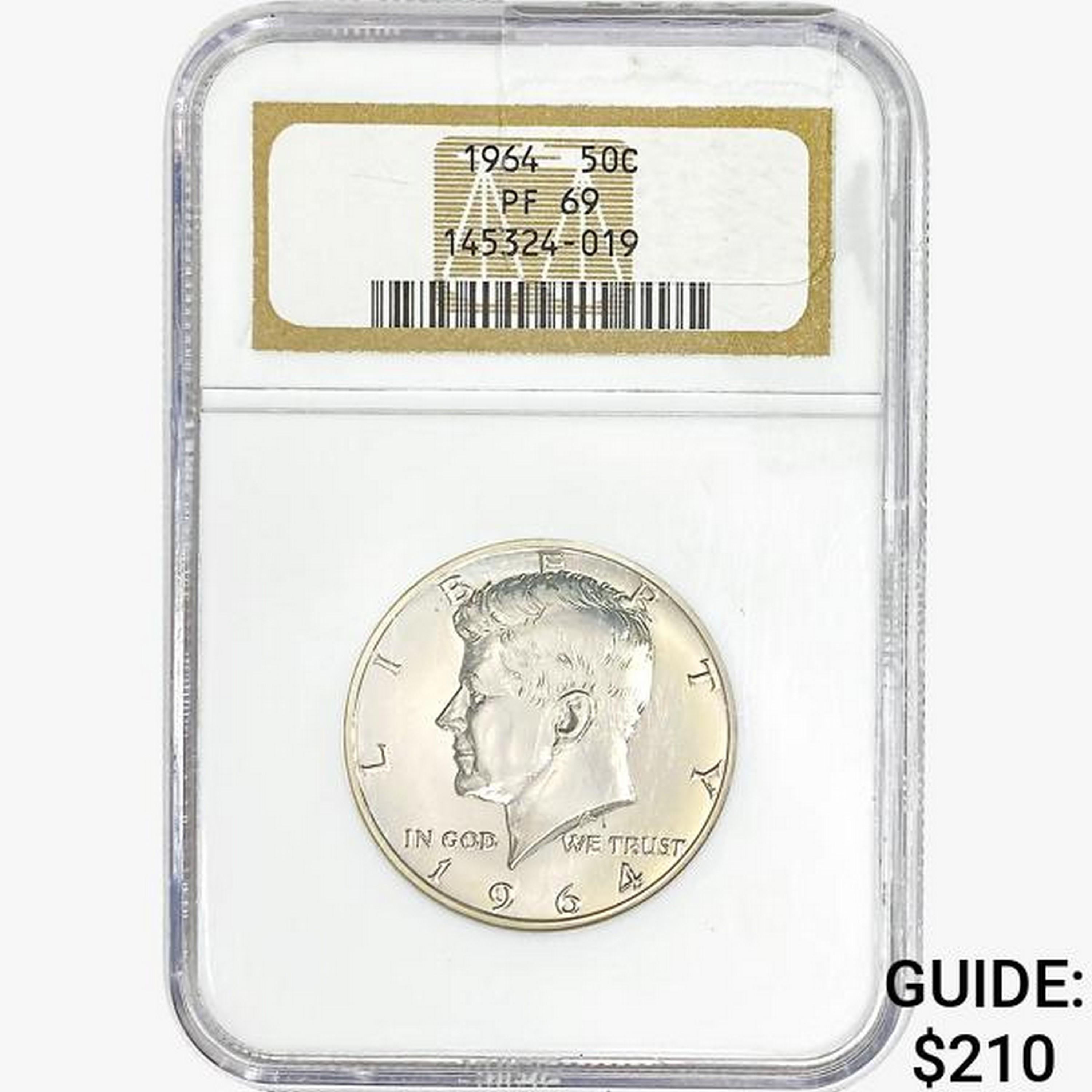 1964 Kennedy Half Dollar NGC PF69