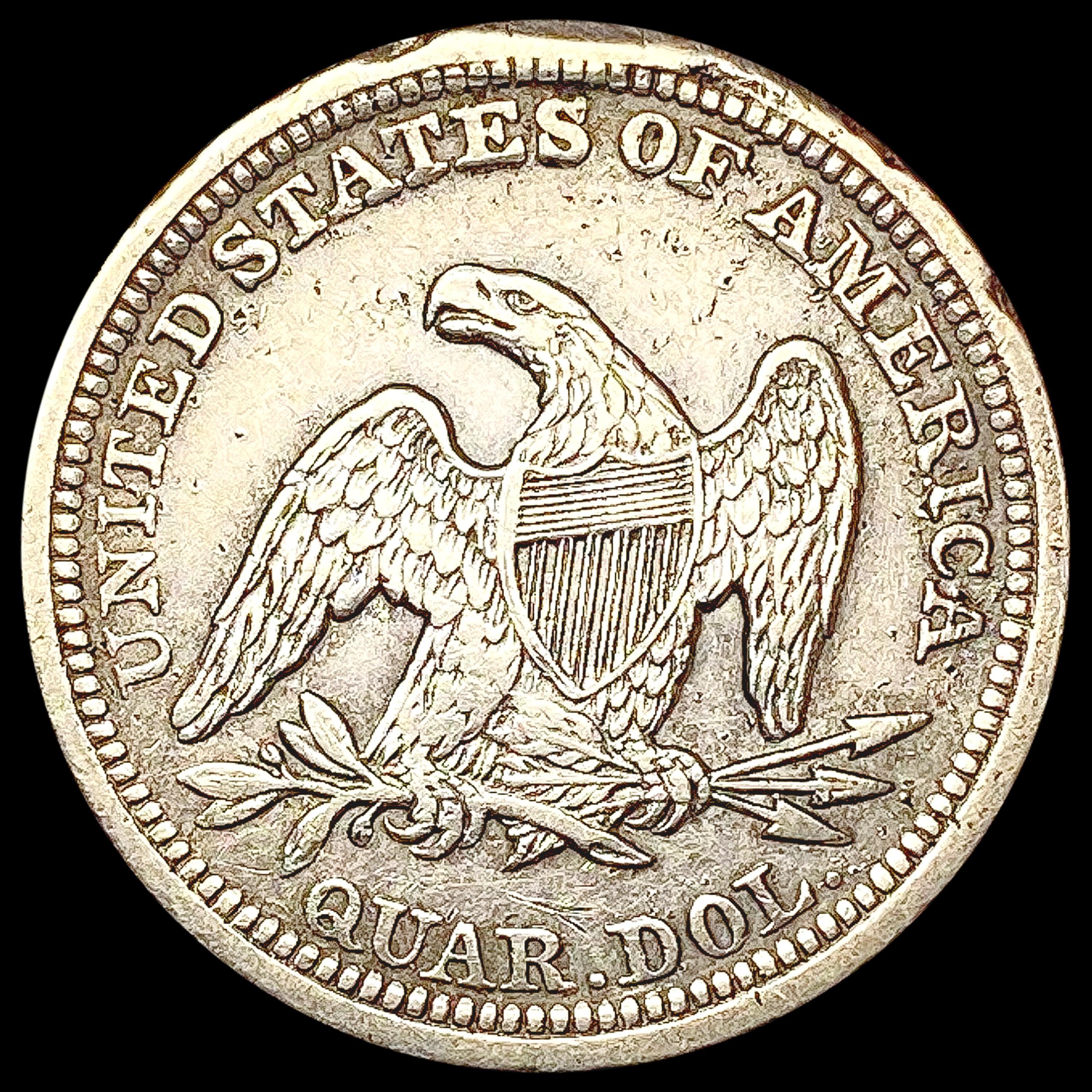 1854 Arws Seated Liberty Quarter NEARLY UNCIRCULAT