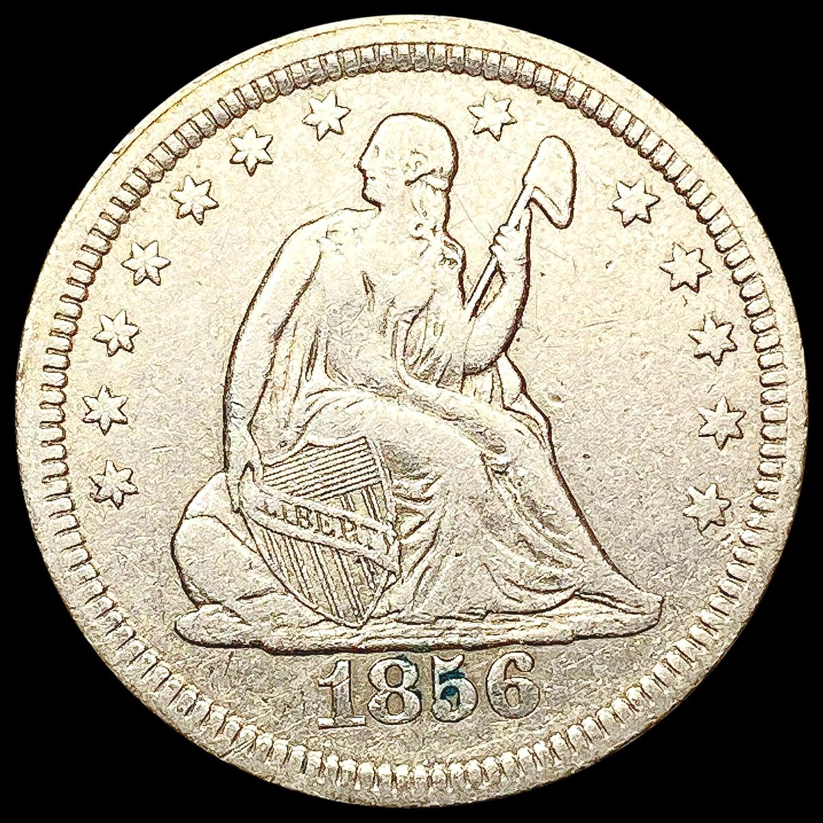 1856 Seated Liberty Quarter LIGHTLY CIRCULATED