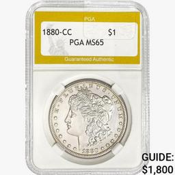 1880-CC Morgan Silver Dollar PGA MS65