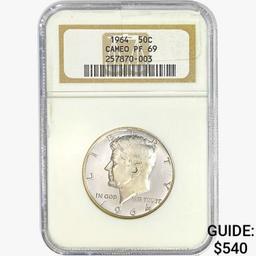 1964 Kennedy Half Dollar NGC PF69 Cameo