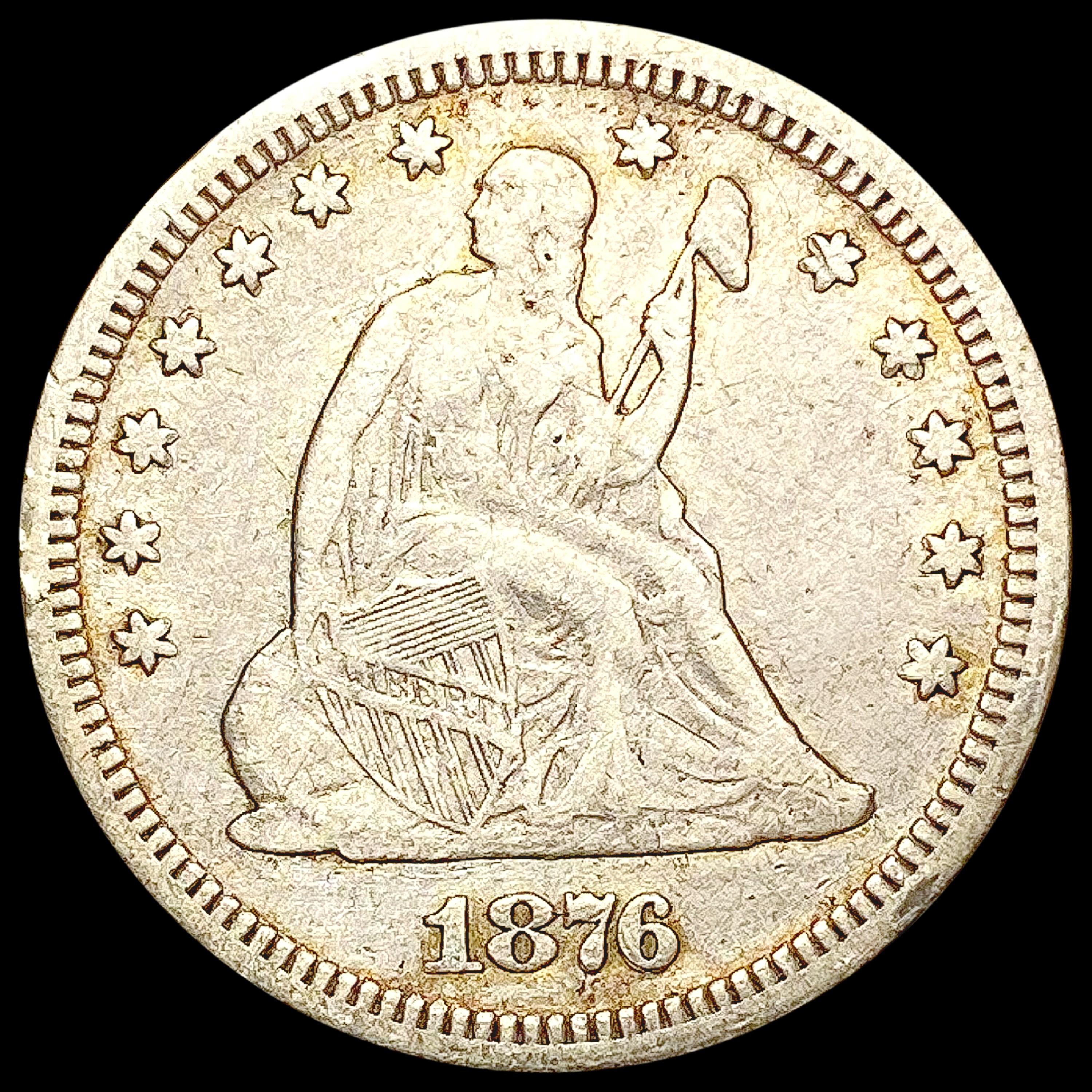 1876 Seated Liberty Quarter LIGHTLY CIRCULATED