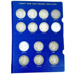 1892-1906 Barber Half Dollar Book (31 Coins)