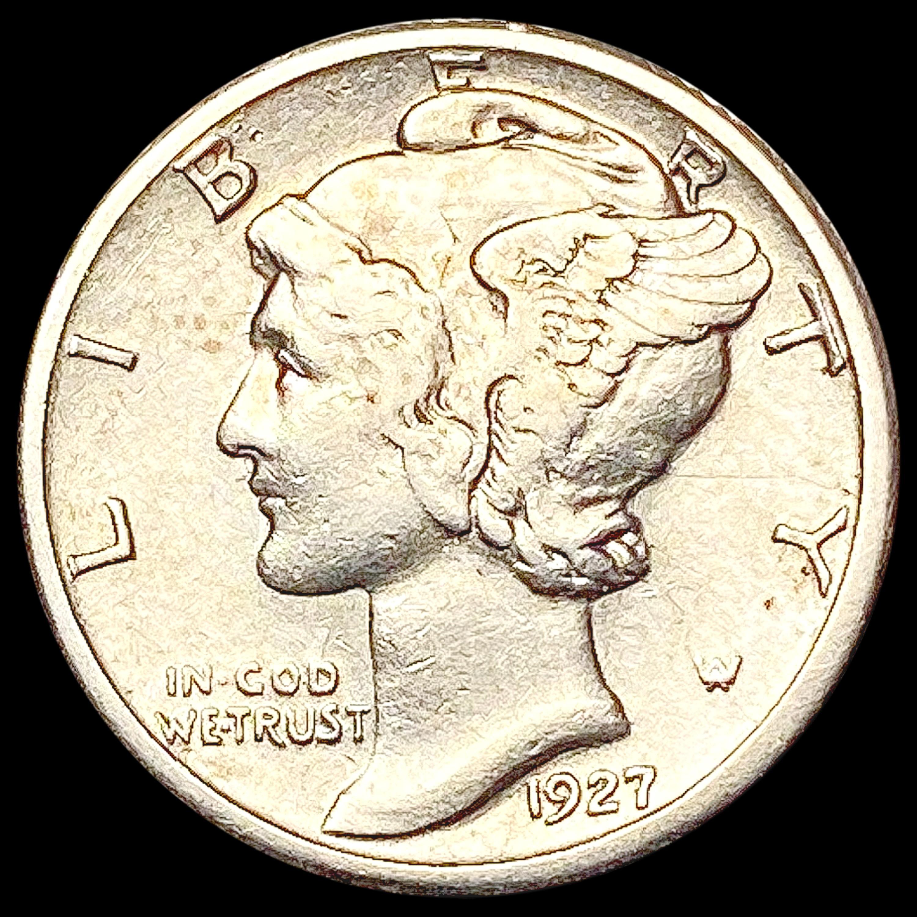 1927-S Mercury Dime NEARLY UNCIRCULATED