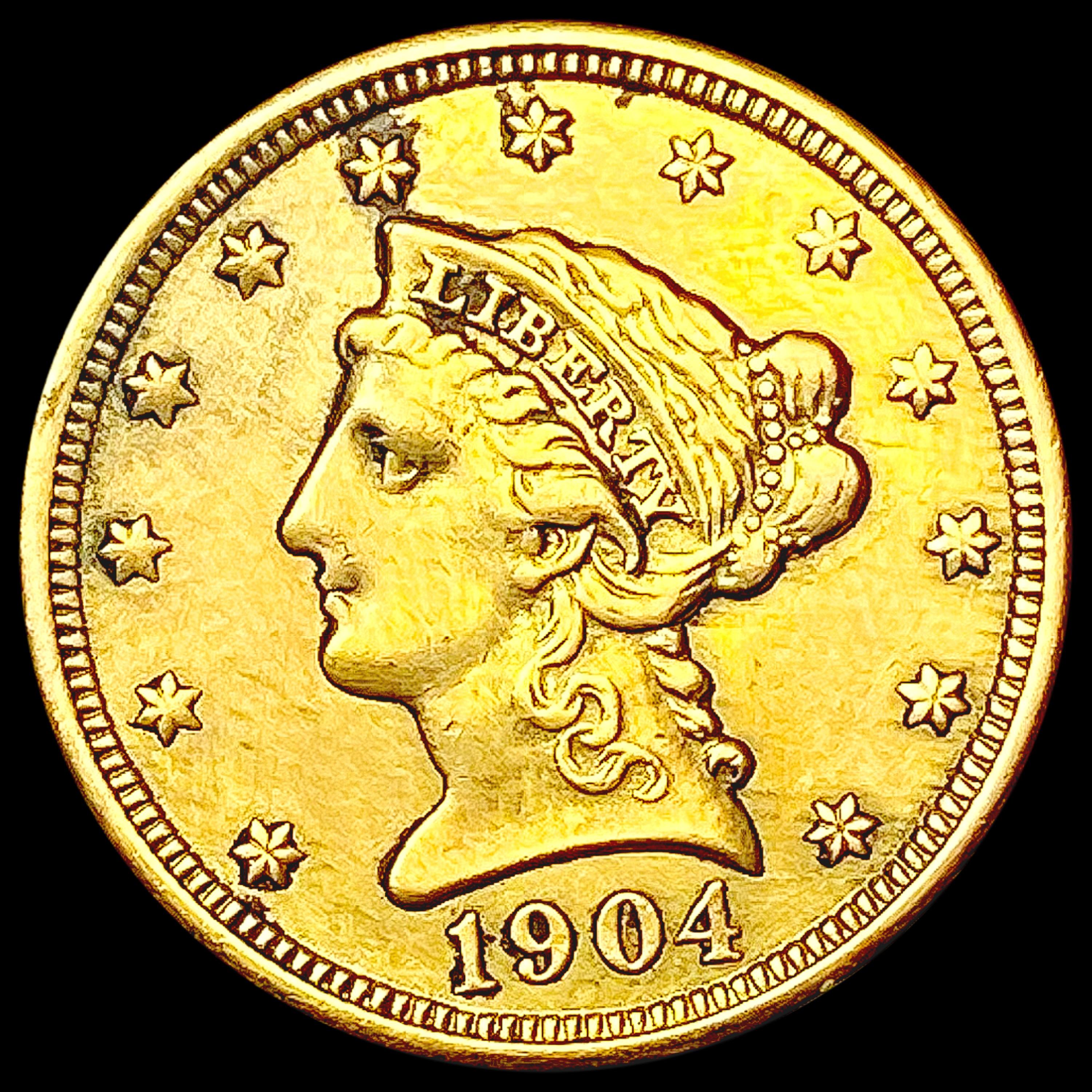 1904 $2.50 Gold Quarter Eagle CLOSELY UNCIRCULATED