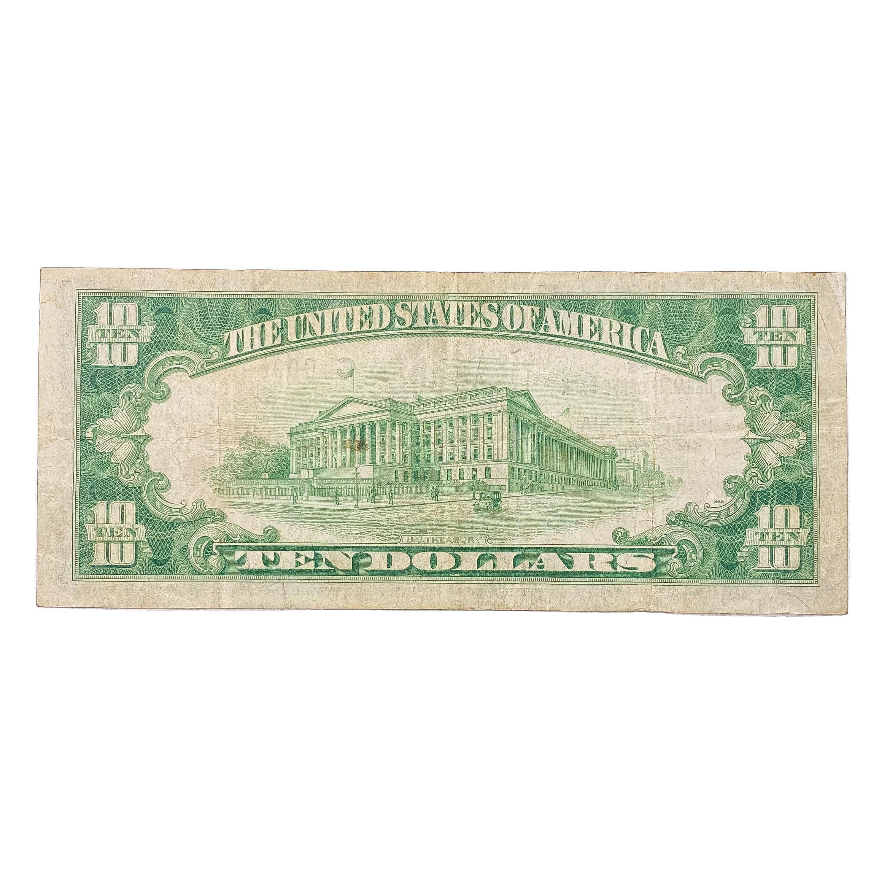 1929 C $10 US Philadelphia, PA Fed Res Note