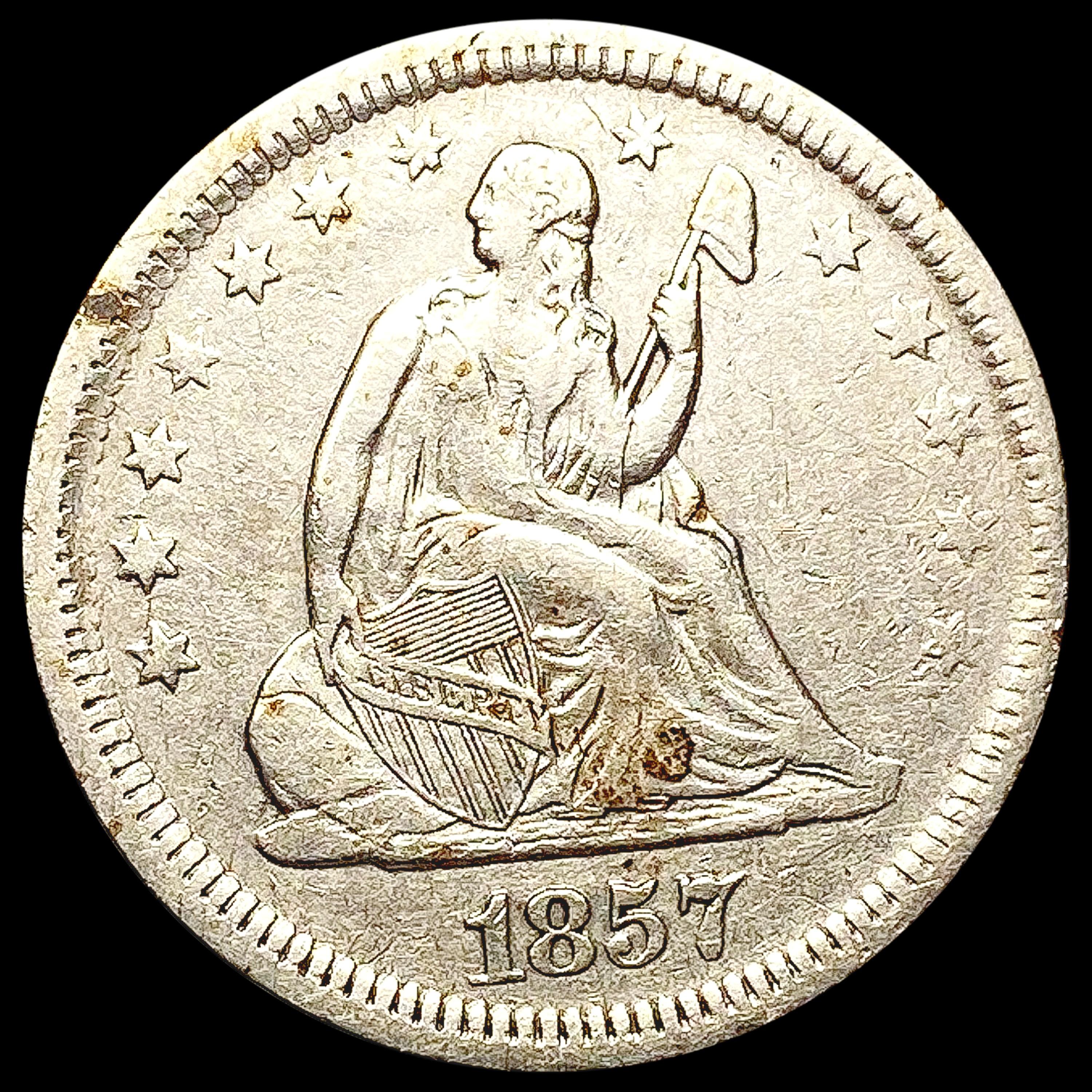 1857 Seated Liberty Quarter CLOSELY UNCIRCULATED