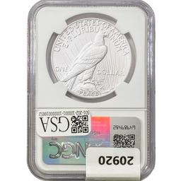 2023 Silver Peace Dollar NGC MS70