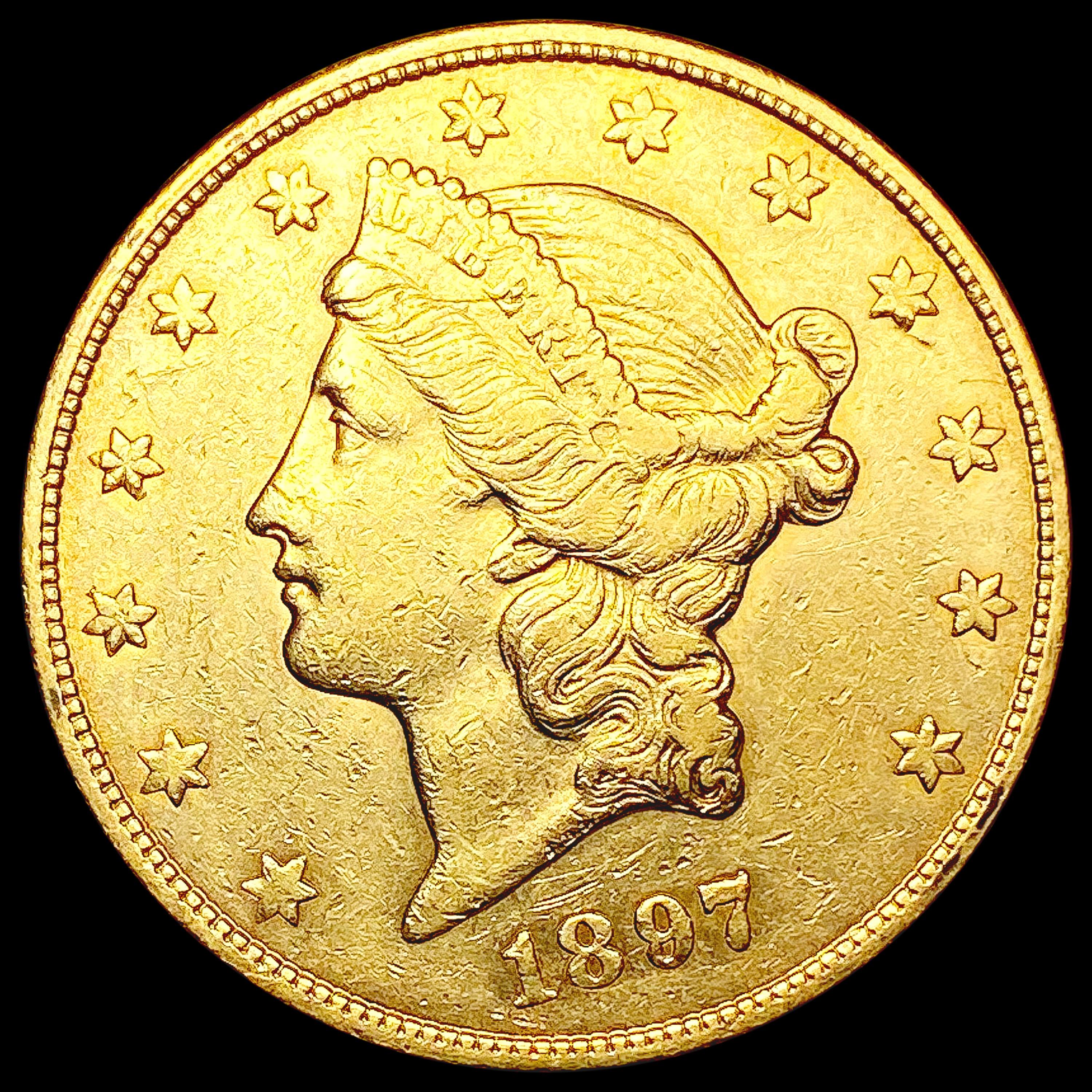 1897-S $20 Gold Double Eagle CLOSELY UNCIRCULATED