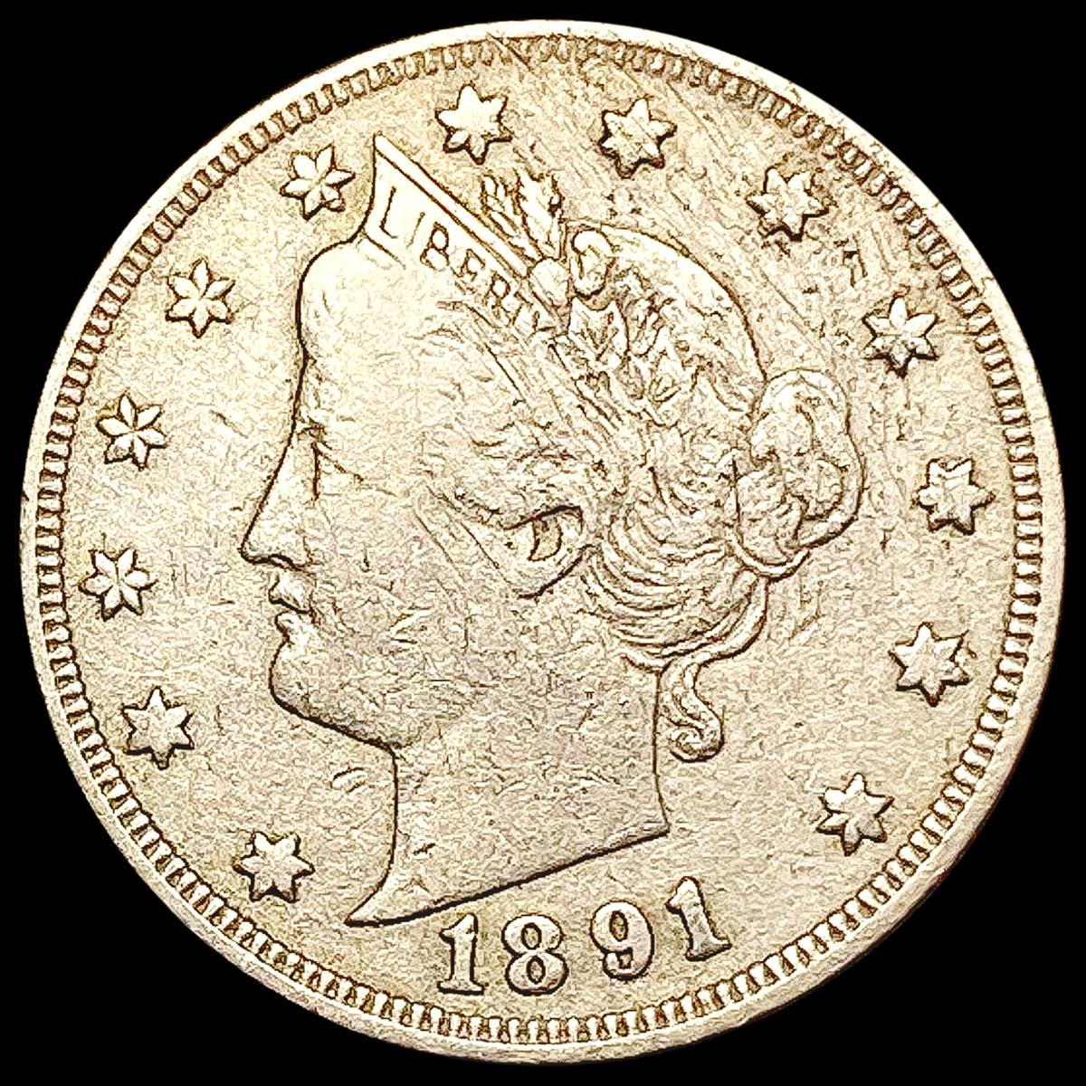 1891 Liberty Victory Nickel LIGHTLY CIRCULATED