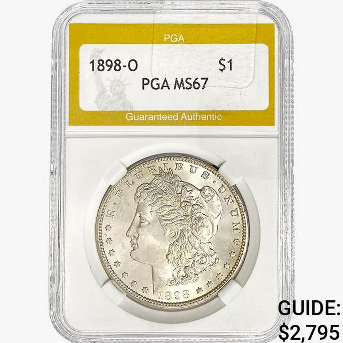 1898-O Morgan Silver Dollar PGA MS67