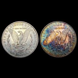 [2] Morgan Silver Dollars [1884-S, 1891[ UNCIRCULA