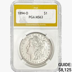 1894-O Morgan Silver Dollar PGA MS63