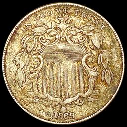 1869 Shield Nickel LIGHTLY CIRCULATED