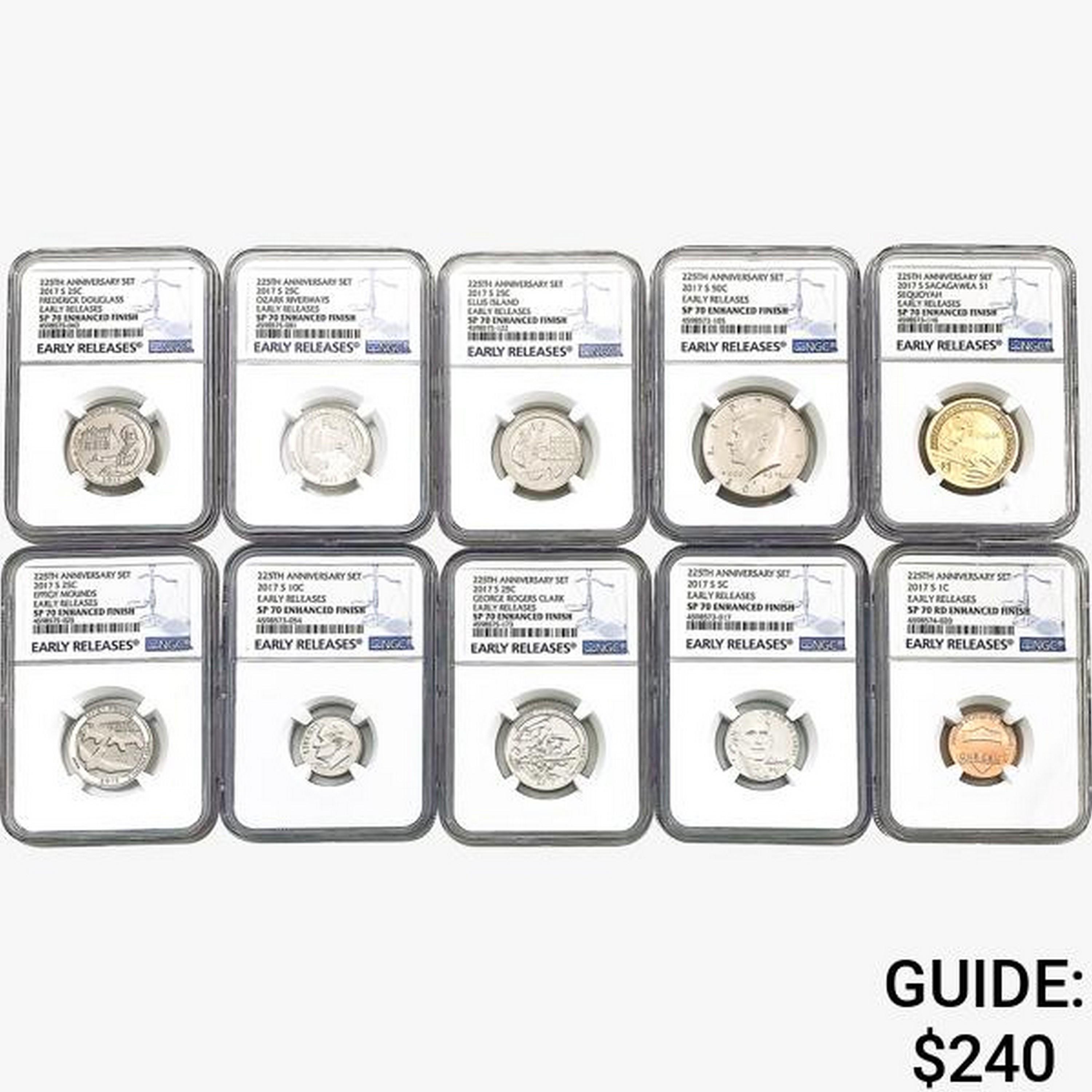 2017-S [10] US Varied Coinage Set NGC SP70 ENH. FI