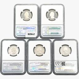 2012-S [5] US Nat'l Treasures 25C Set NGC PF70 UC