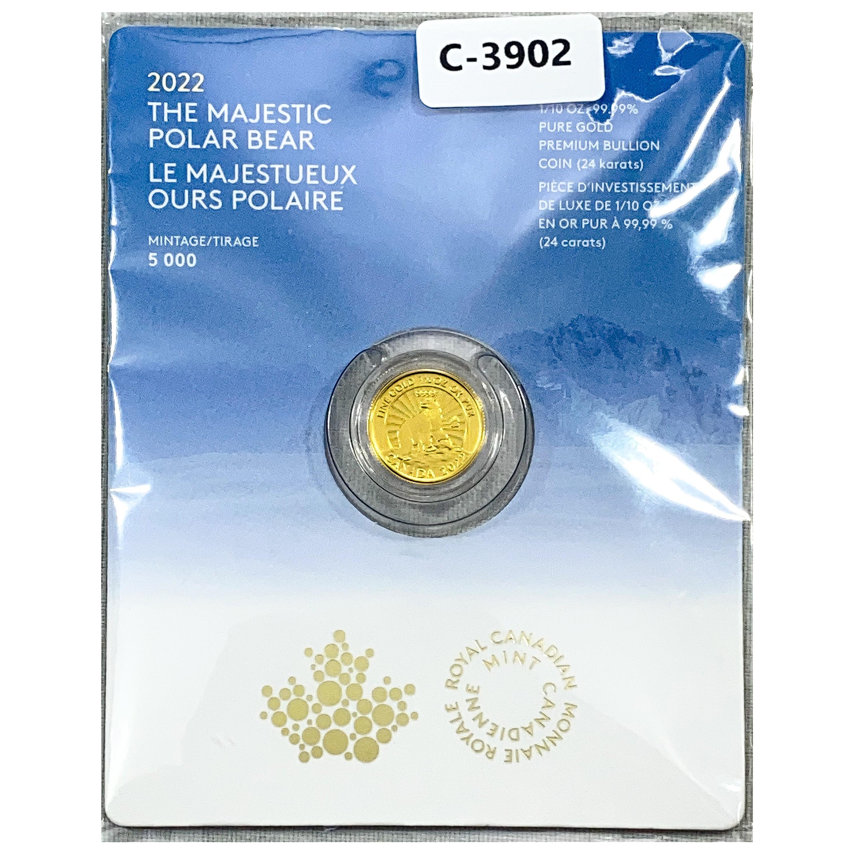 2022 Canada 1/10oz Gold $5 Superb GEM BU