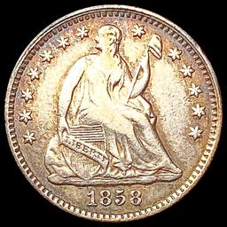 1858 Seated Liberty Half Dime NEARLY UNCIRCULATED